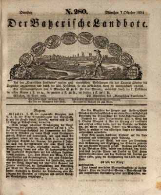 Der Bayerische Landbote Dienstag 7. Oktober 1834