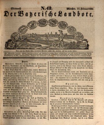 Der Bayerische Landbote Mittwoch 11. Februar 1835