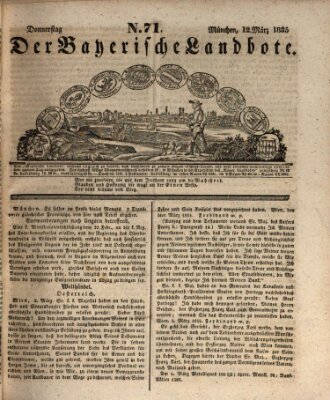 Der Bayerische Landbote Donnerstag 12. März 1835