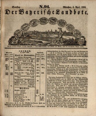 Der Bayerische Landbote Samstag 4. April 1835