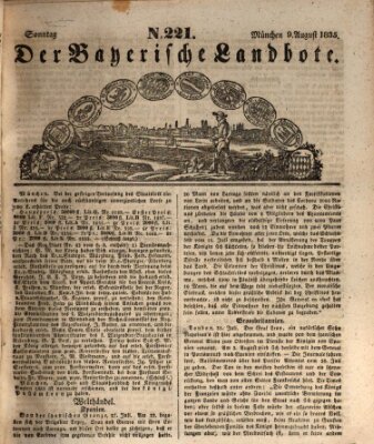 Der Bayerische Landbote Sonntag 9. August 1835