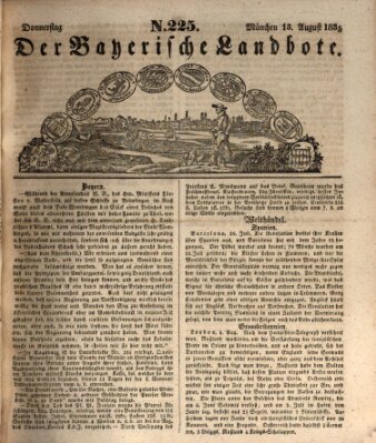 Der Bayerische Landbote Donnerstag 13. August 1835