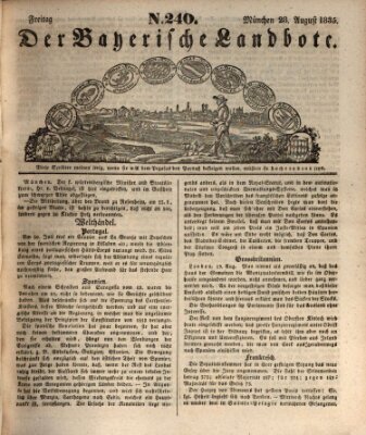 Der Bayerische Landbote Freitag 28. August 1835