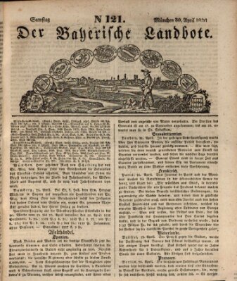 Der Bayerische Landbote Samstag 30. April 1836
