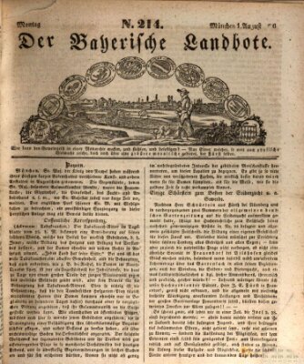 Der Bayerische Landbote Montag 1. August 1836