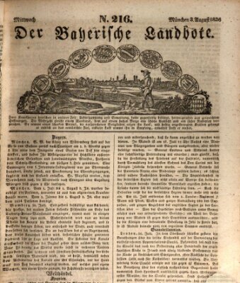 Der Bayerische Landbote Mittwoch 3. August 1836