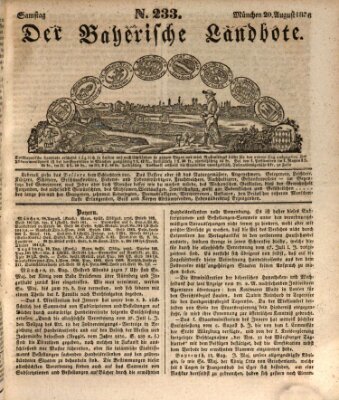 Der Bayerische Landbote Samstag 20. August 1836