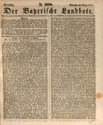 Der Bayerische Landbote Samstag 24. September 1836