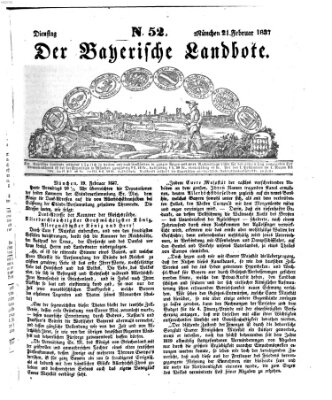 Der Bayerische Landbote Dienstag 21. Februar 1837