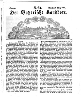 Der Bayerische Landbote Sonntag 5. März 1837