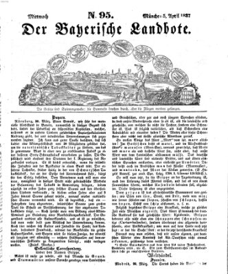 Der Bayerische Landbote Mittwoch 5. April 1837