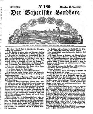 Der Bayerische Landbote Donnerstag 29. Juni 1837