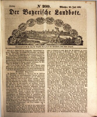 Der Bayerische Landbote Freitag 28. Juli 1837