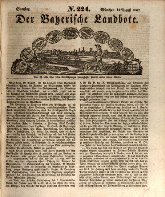 Der Bayerische Landbote Samstag 12. August 1837