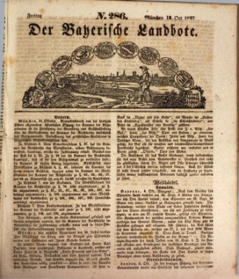 Der Bayerische Landbote Freitag 13. Oktober 1837