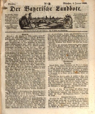 Der Bayerische Landbote Dienstag 2. Januar 1838