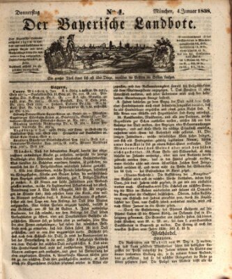 Der Bayerische Landbote Donnerstag 4. Januar 1838