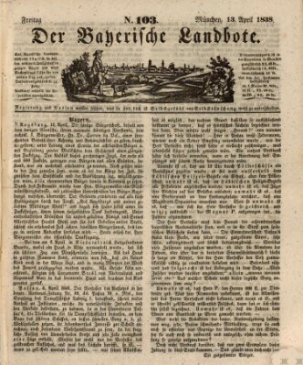 Der Bayerische Landbote Freitag 13. April 1838