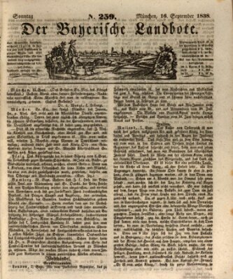 Der Bayerische Landbote Sonntag 16. September 1838