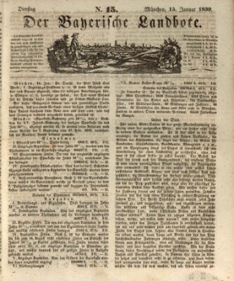 Der Bayerische Landbote Dienstag 15. Januar 1839