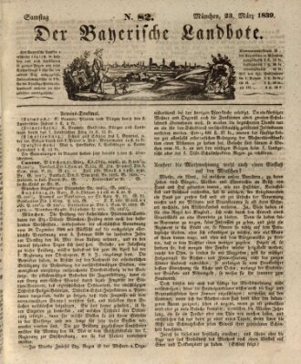 Der Bayerische Landbote Samstag 23. März 1839