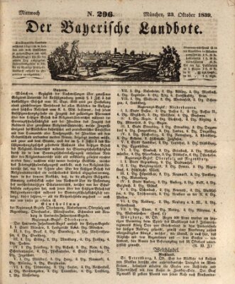 Der Bayerische Landbote Mittwoch 23. Oktober 1839