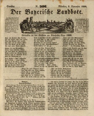 Der Bayerische Landbote Samstag 2. November 1839