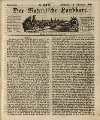 Der Bayerische Landbote Donnerstag 14. November 1839