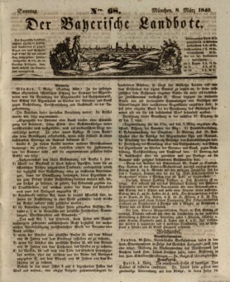 Der Bayerische Landbote Sonntag 8. März 1840