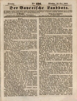 Der Bayerische Landbote Sonntag 16. Mai 1841