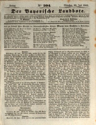 Der Bayerische Landbote Freitag 23. Juli 1841