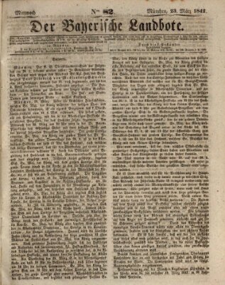 Der Bayerische Landbote Mittwoch 23. März 1842