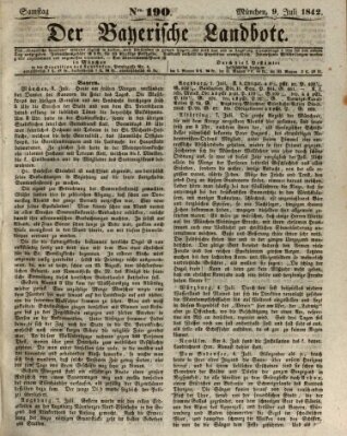 Der Bayerische Landbote Samstag 9. Juli 1842
