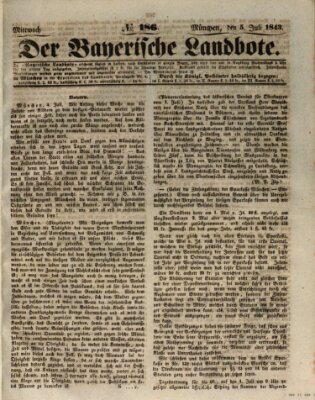 Der Bayerische Landbote Mittwoch 5. Juli 1843