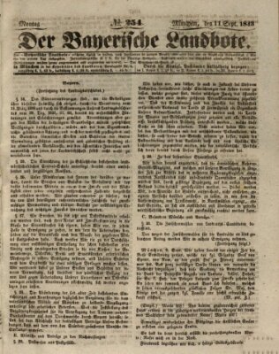Der Bayerische Landbote Montag 11. September 1843