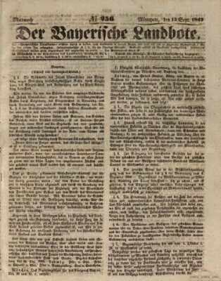 Der Bayerische Landbote Mittwoch 13. September 1843