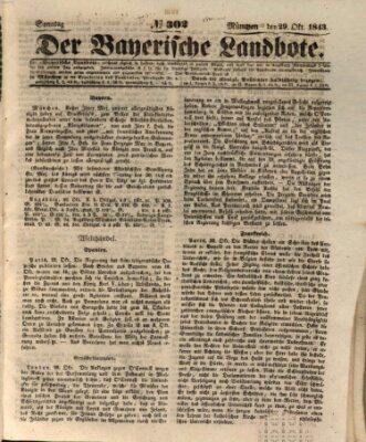 Der Bayerische Landbote Sonntag 29. Oktober 1843