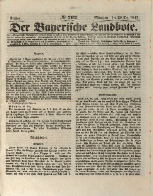Der Bayerische Landbote Freitag 29. Dezember 1843