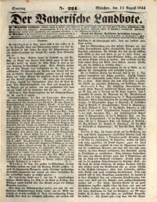 Der Bayerische Landbote Sonntag 11. August 1844