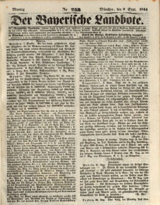 Der Bayerische Landbote Montag 9. September 1844