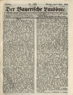 Der Bayerische Landbote Dienstag 8. Oktober 1844