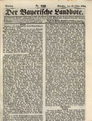 Der Bayerische Landbote Sonntag 13. Oktober 1844