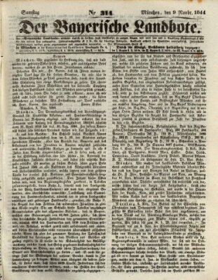 Der Bayerische Landbote Samstag 9. November 1844