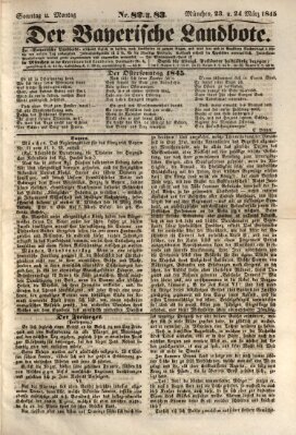 Der Bayerische Landbote Sonntag 23. März 1845