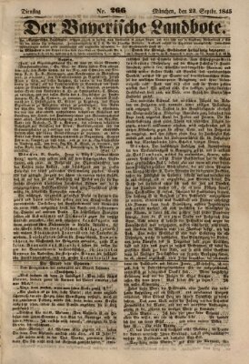Der Bayerische Landbote Dienstag 23. September 1845