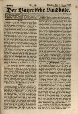 Der Bayerische Landbote Sonntag 4. Januar 1846