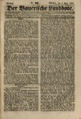 Der Bayerische Landbote Mittwoch 8. April 1846