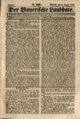 Der Bayerische Landbote Sonntag 9. August 1846