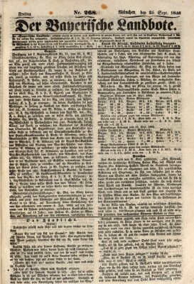 Der Bayerische Landbote Freitag 25. September 1846