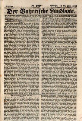 Der Bayerische Landbote Sonntag 27. September 1846